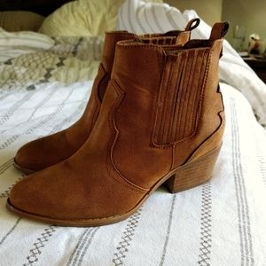 Faux leather Western Booties
